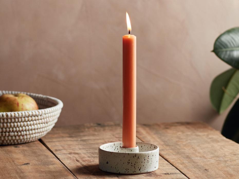 Coloured Dinner Candle, Terracotta